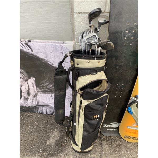 Golf bag and clubs