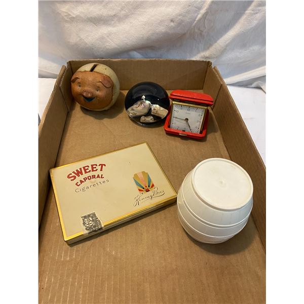 Vintage items Birks travel clock needs repair