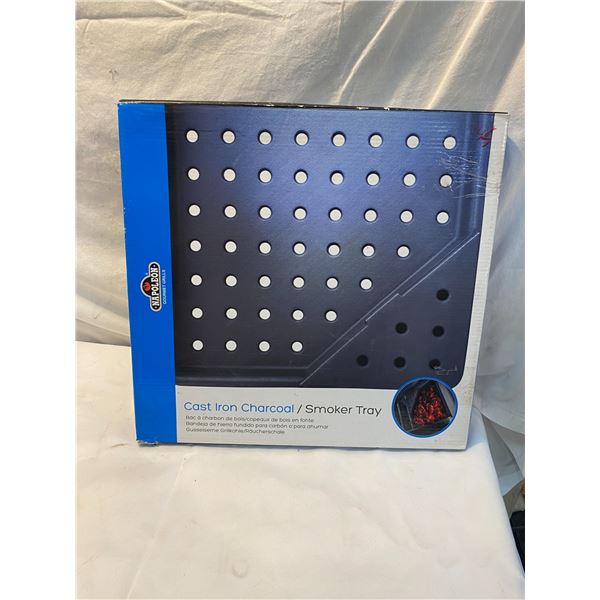 Cast iron charcoal/ smoker tray