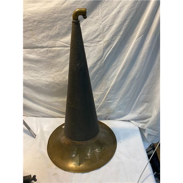 Brass gramophone horn