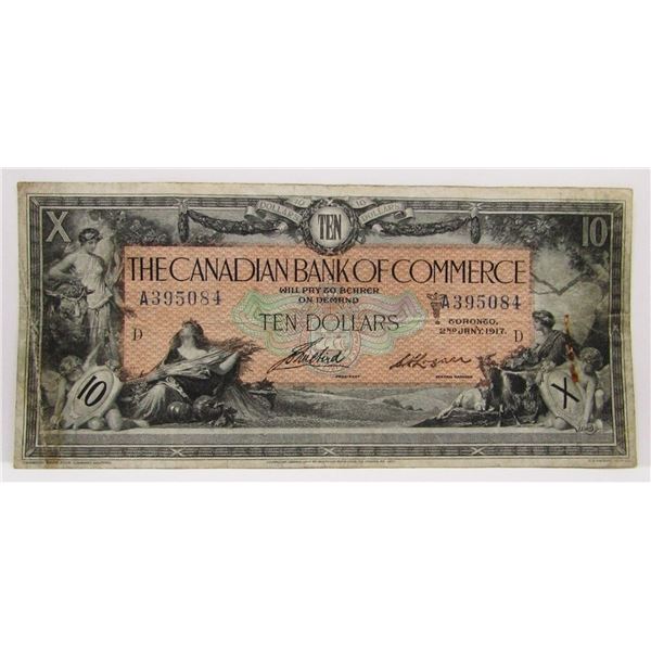 1917 $10 CANADIAN BANK OF COMMERCE