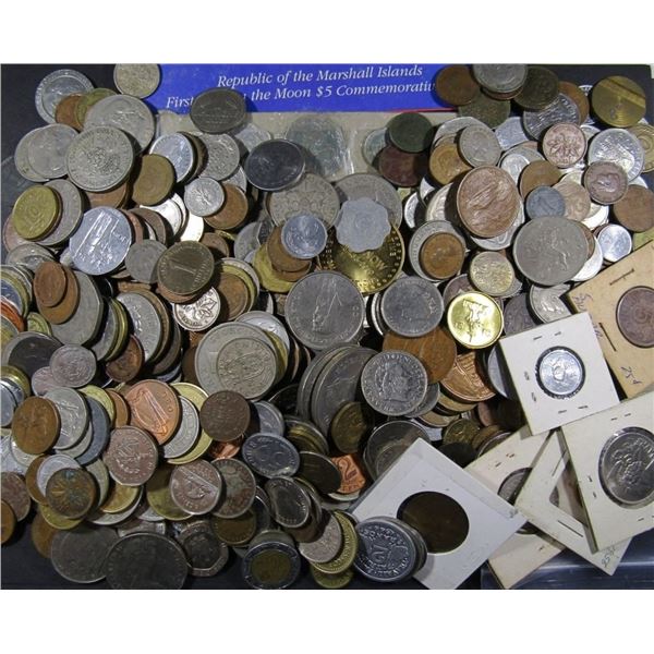 5 POUNDS FOREIGN COINS - GREAT MIX