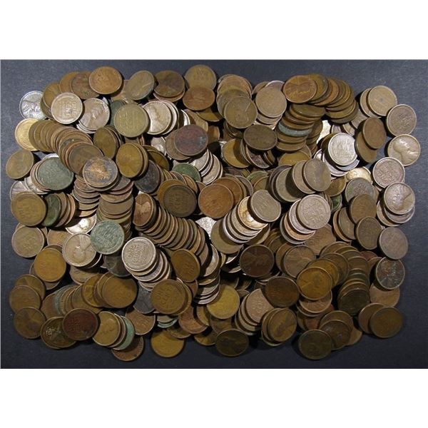500 WHEAT CENTS (1910-1919) P-D-S