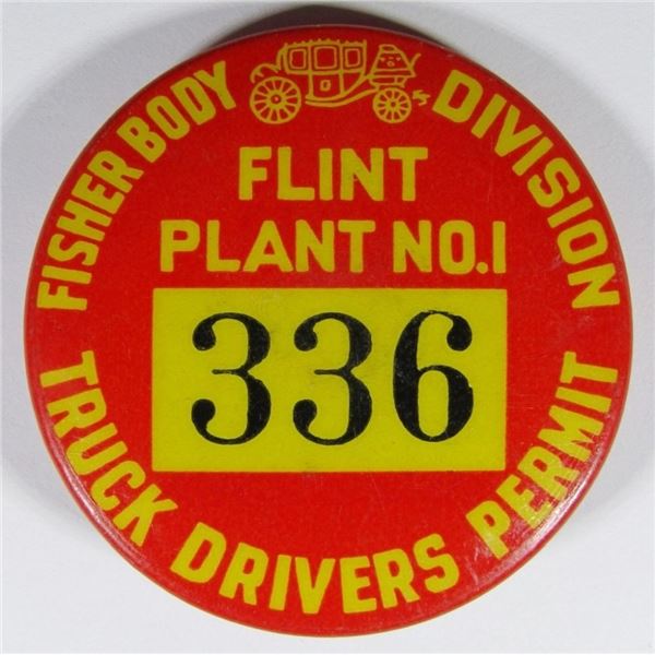 VINTAGE FISHER BODY TRUCK DRIVERS BADGE