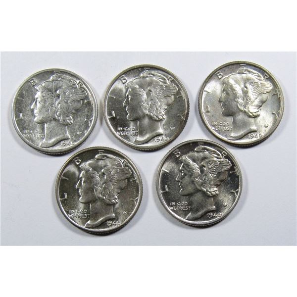 (5) 1940 MERCURY DIMES AU/BU