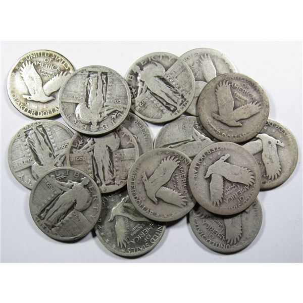 15-STANDING LIBERTY QUARTERS