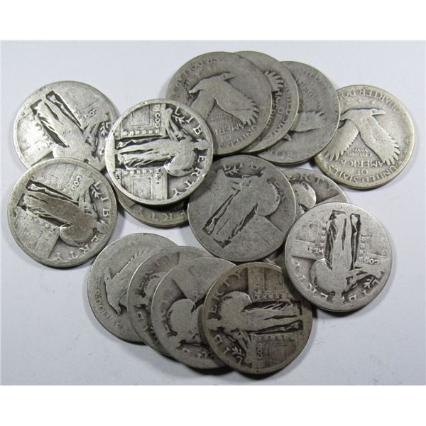 15 STANDING LIBERTY QUARTERS