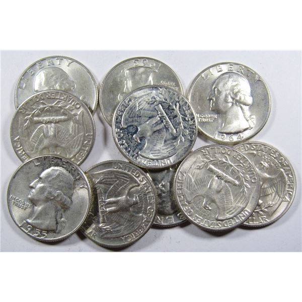 10- Washington Qtrs, Mixed Dates