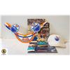 Image 1 : FLAT OF 1980'S OILERS MEMORBILIA AND HAT