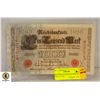 Image 1 : 1000 GERMAN REICHS BANKNOTE APRIL 21, 1910