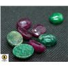Image 1 : #70-GENUINE RUBY& EMERALD GEMSTONE 69.85 CT