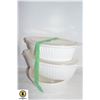 Image 1 : SET OF 3 WHITE LIDDED STORAGE CONTAINERS