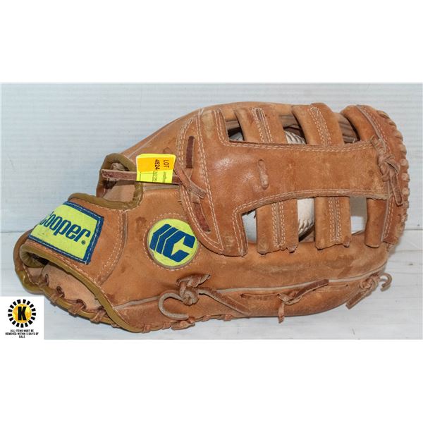 COOPER LH SOFTBALL GLOVE WITH BALL