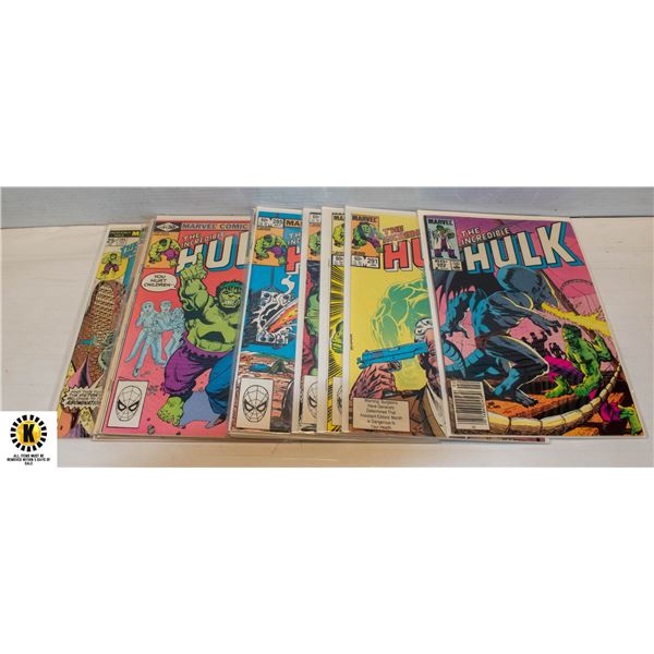 MARVEL INCREDIBLE HULK #195-292 COMIC LOT