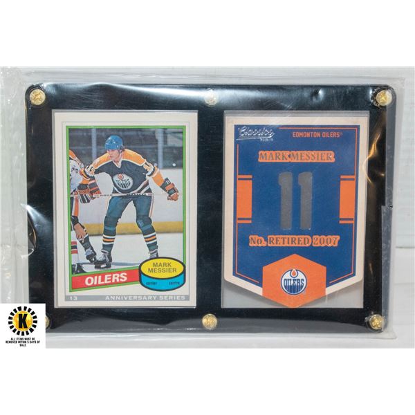 MARK MESSIER REPRINT ROOKIE CARD AND JERSEY