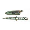 Image 1 : CAMOFLAUGE DOUBLE BLADE THROWING KNIFE W CARRYING