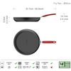 Image 2 : NEW AMAZON BASICS HARD ANODIZED NON STICK 12.5"