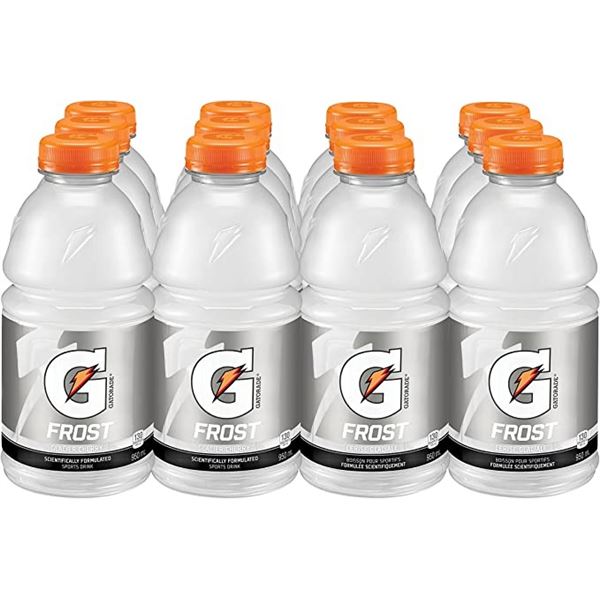 CASE WITH 12 950ML BOTTLES OF GATORADE CHERRY