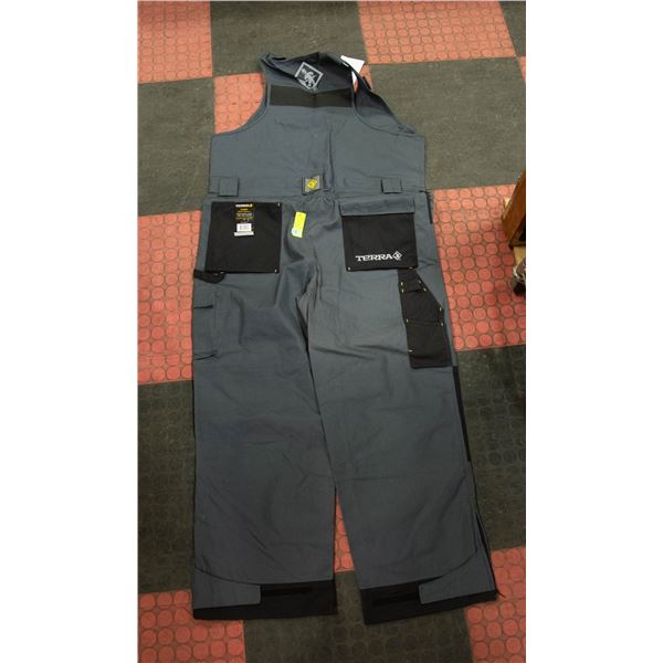 NEW TERRA POWER WORK OVERALLS BLACK SIZE 2XL