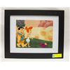 Image 1 : FRED AND WILMA WALKING DINO FRAMED 13.75" X 16.75"
