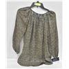 Image 1 : NEW CHAPS WOMENS MEDIUM SEMI SHEER BLOUSE W/