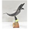 Image 1 : VINTAGE HORN CARVED DOLPHIN ON PEDESTAL