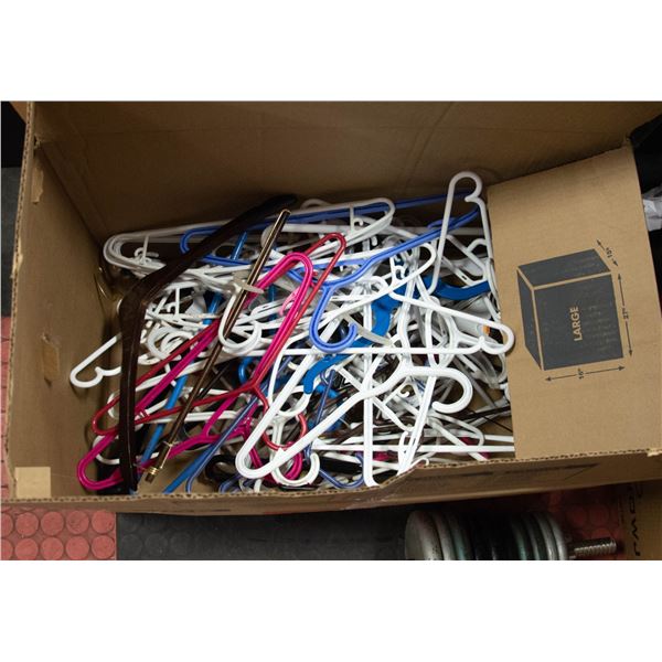 BOX OF HANGERS