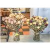 Image 1 : DRIED FLOWER ARRANGEMENTS W/2 VASES