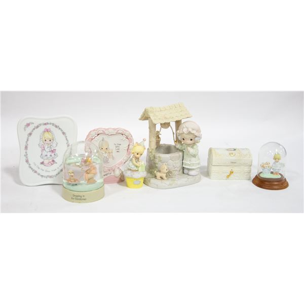 7 PRECIOUS MOMENTS JEWELRY BOX/MUSIC BOX/GLOBE