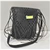 Image 1 : VINTAGE 1960'S BLACK LEATHER FRINGE BRAIDED