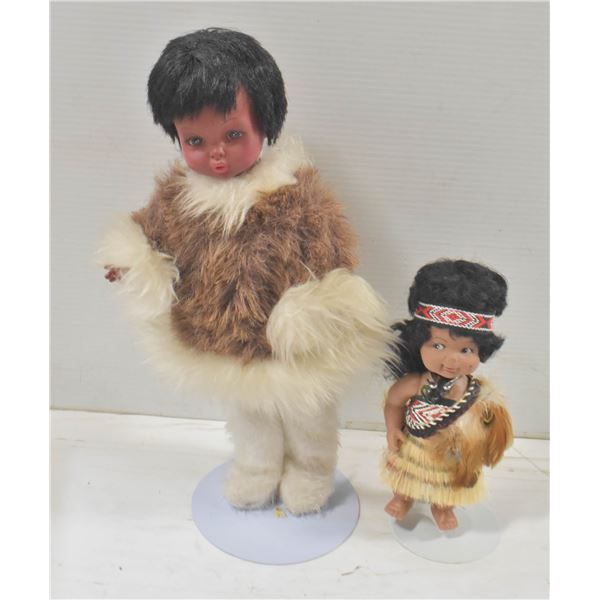 2PC VINTAGE INUIT DOLLS