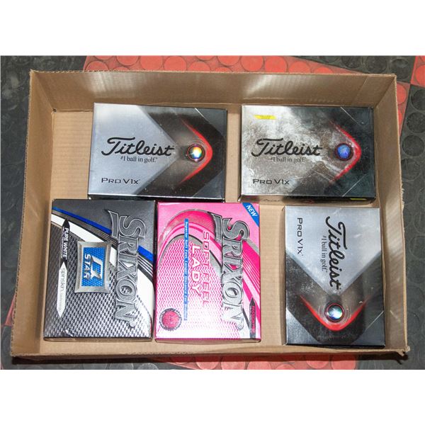 5 DOZEN ASSORTED GOLF BALLS