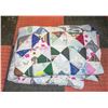 Image 1 : 5FT X 6 FT YHICK PATCHWORK QUILT HANDMADE-ESTATE