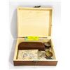 Image 1 : ANTIQUE GLASSES IN CASE, CIGARETTE CASE, GAMING