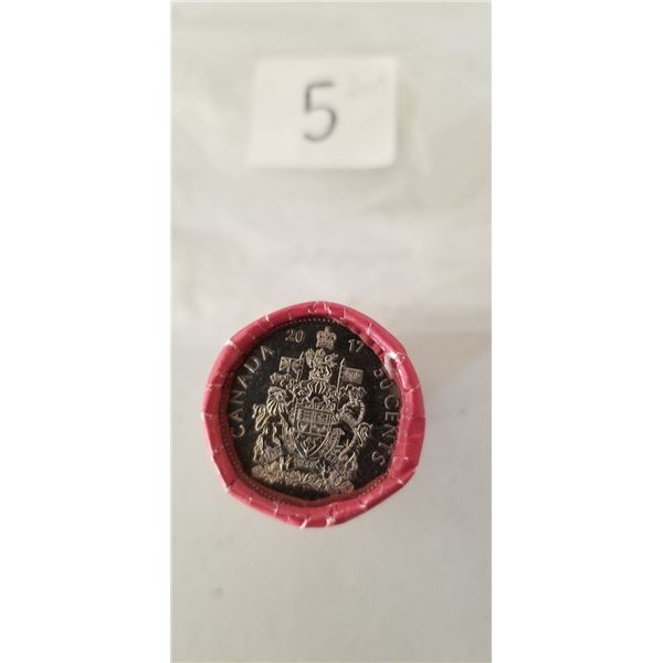 2017 50 CENT MINT ROLL COAT OF ARMS