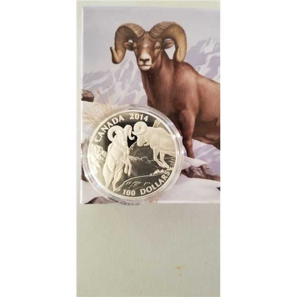 BIG HORN $100 SILVER COIN .9999%