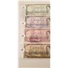 Image 1 : 4 1954 DEVILS FACE NOTES $1.00, $5.00, $10.00, $20.00