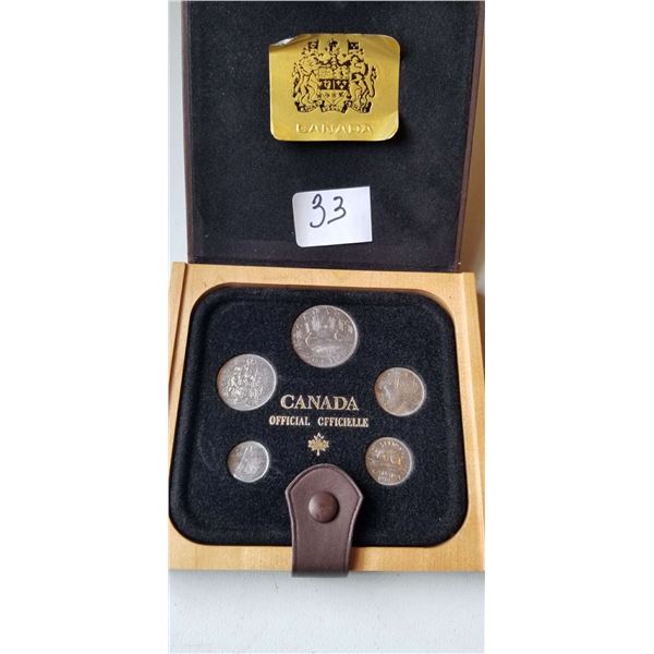 1981 Canada 6 coin set in wooden box