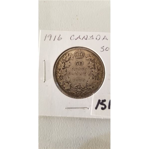 1916 CANADA 50 CENT