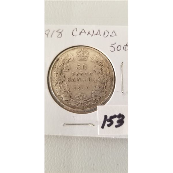 1918 CANADA 50 CENT