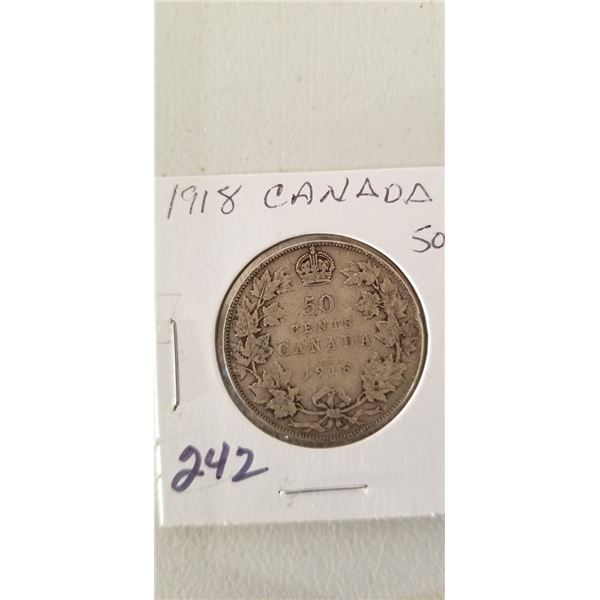 1918 CANADA 50 CENT