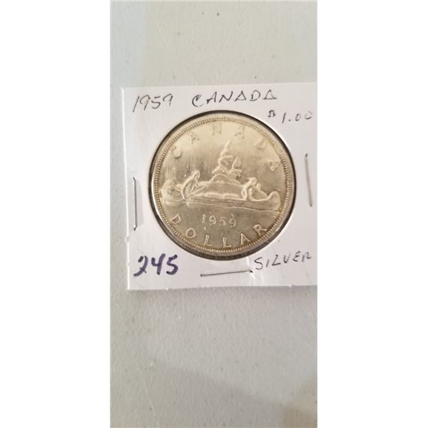 1959 Canada Silver Dollar