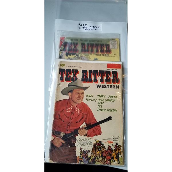 2 TEX RITTER WESTERN 10 CENT COMICS