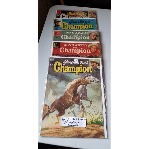 5 GENE AUTRYS CHAMPION WESTERN 10 CENT COMICS