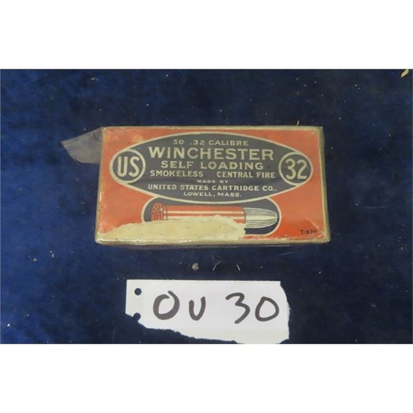 Vintage Winchester 32 Cal Ammo - 50 Rounds - MUST PROVIDE PROOF OF PAL PRIOR TO PURCHASE - WE DO NOT