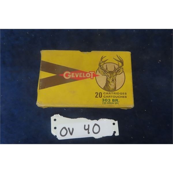 Vintage Gevelot 303 British Ammo - 20 Rounds - MUST PROVIDE PROOF OF PAL PRIOR TO PURCHASE - WE DO N