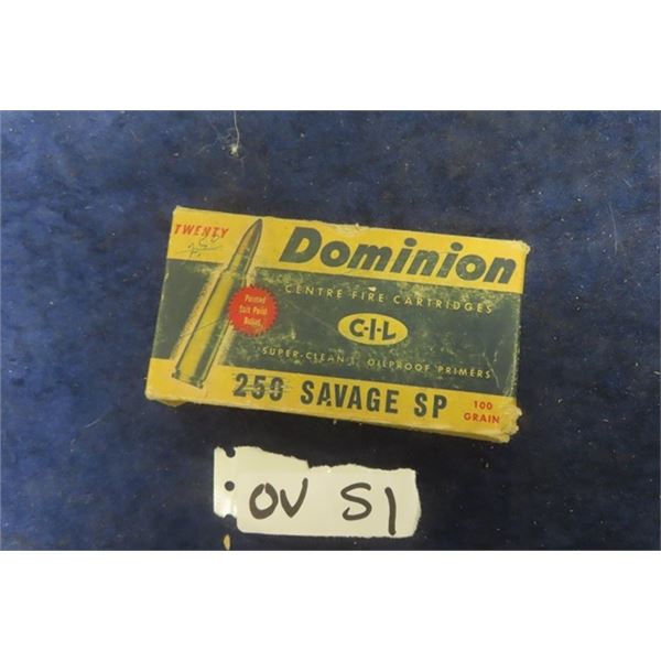 Vintage CiL 250 Savage Ammo - 20 Rounds - MUST PROVIDE PROOF OF PAL PRIOR TO PURCHASE - WE DO NOT SH