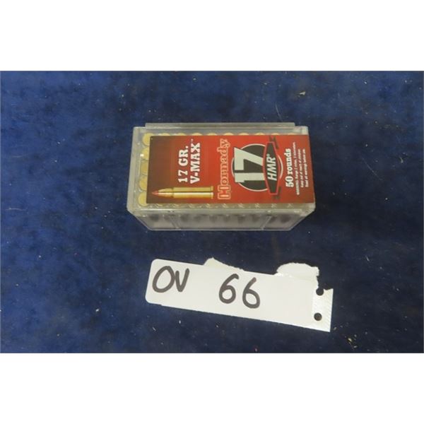 Hornady 17 HMR Ammo - 50 Rounds -  MUST PROVIDE PROOF OF PAL PRIOR TO PURCHASE - WE DO NOT SHIP AMMO