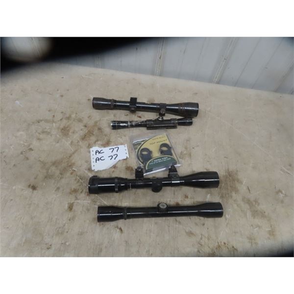 Bushnell Sportview Scope, Zenison 4 x32 Scope, Weaver Scope with Rust, Banner 22 Scope - Scrapped Up