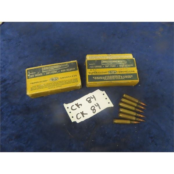 300 Savage Ammo- 46 Rounds + Vintage Boxes; Dominion + CiL - MUST PROVIDE PROOF OF PAL PRIOR TO PURC